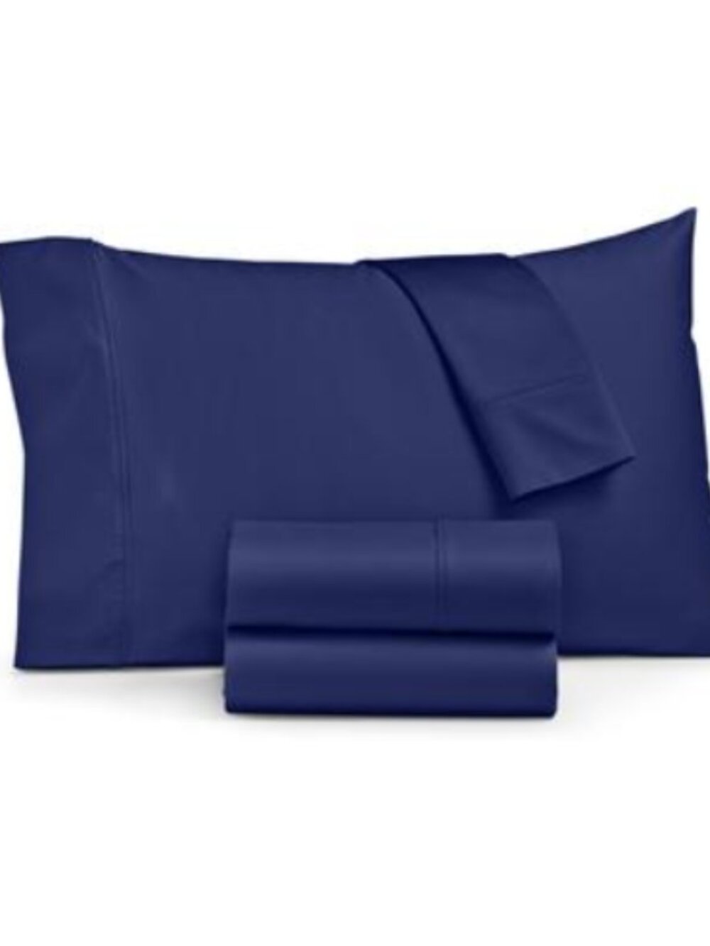 Ashford Solid 1500 Thread Count 4 Pc. Sheet Set, Full - Navy